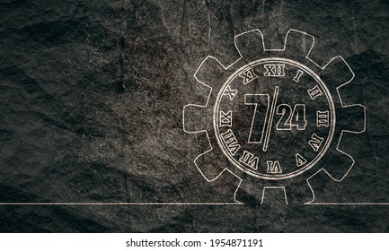 Time mode concept. Stone material grunge texture