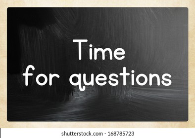 time for questions concept