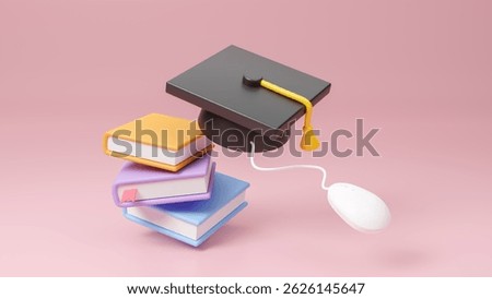 Time to school. Back to school concept, 3d design of school supplies in cartoon minimal style. Advertising of educational institutions. Education and pupils learning items. Creative idea. 3d rendering