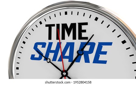 Time Share Clock Vacation Rental Property Countdown 3d Illustration