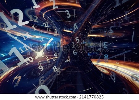 Time in space. 
3d rendering illustration.
Elements of this image furnished by NASA