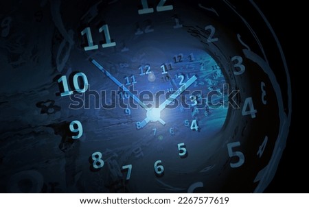 Time in space. 
3d rendering illustration
