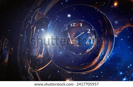 Time and Space.
Elements of this image furnished by NASA.