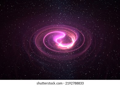 Time And Space Vortex. Theory, Space Science. 3D Illustration