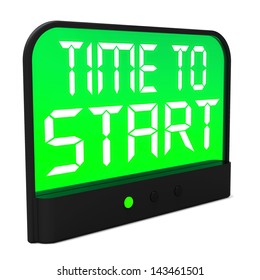 Time To Start Message Showing Beginning Or Activating