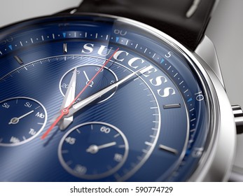 Time to success concept - 3d render