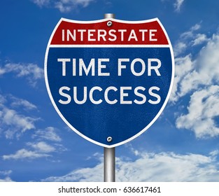 Time for success - interstate sign