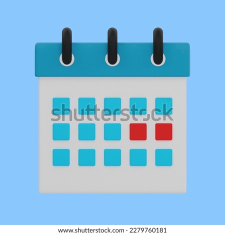 time table 3d rendering icon illustration, back to school