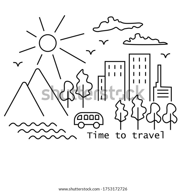 Time to travel, lineart\
design