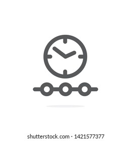 Timeline Line Icon On White Background