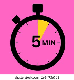 Timer 5 min . Stop watch 5 min.
