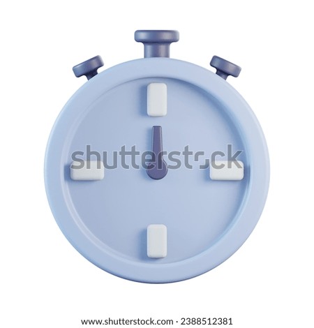 Timer Stopwatch 3D Icon Illustration