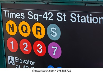 Times Square - 42 Street Station Entrance. Illustration