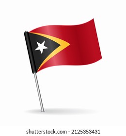 Timorleste Flag Map Pin Pointer Layout Stock Illustration 2125353431