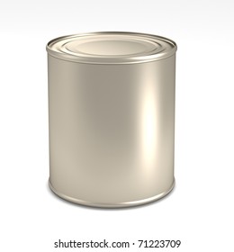 Tin For Milk On Isolated Background