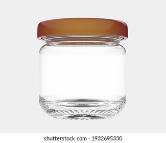 Tiny jar isolated on background. 3d rendering - illustration