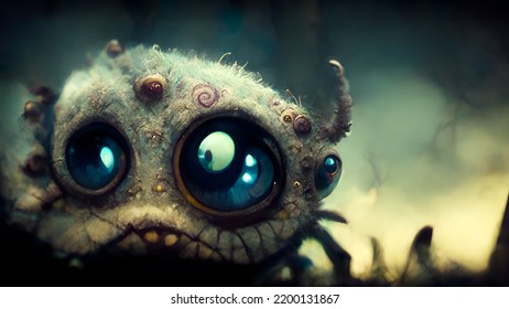 Tiny Monster With Multiple Eyes.