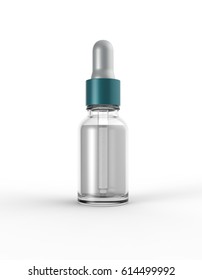 Tiny oil bottle 3D illustration