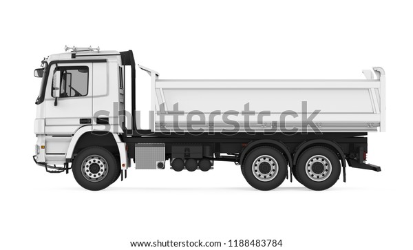 Tipper Dump Truck Isolated Side View Stock Illustration 1188483784