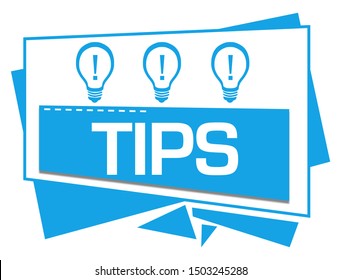 Tips concept image with text and related symbols.