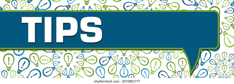 Tips concept image with text and related symbols.