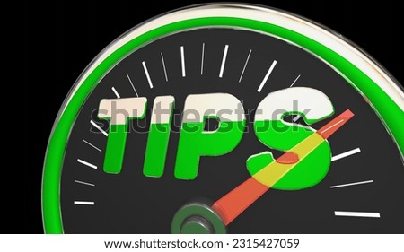 Tips Extra Money Level Gratuity Satisfied Customer 3d Illustration