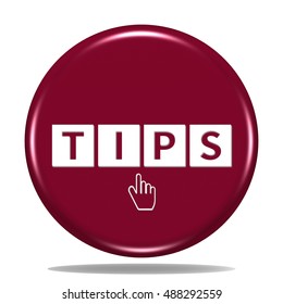 Tips icon. Internet button .3d illustration.