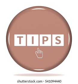 Tips icon. Internet button .3d illustration.