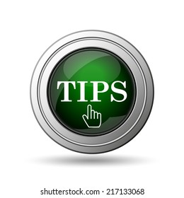 Tips icon. Internet button on white background. 