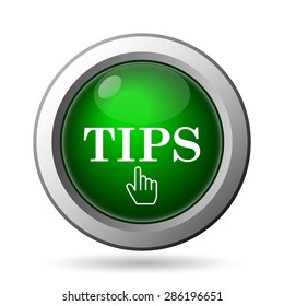 Tips icon. Internet button on white background 