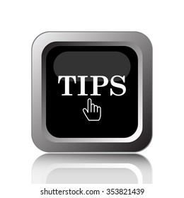 Tips icon. Internet button on white background.