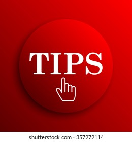 Tips icon. Internet button on white background.