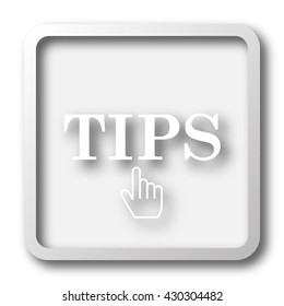 Tips icon. Internet button on white background.