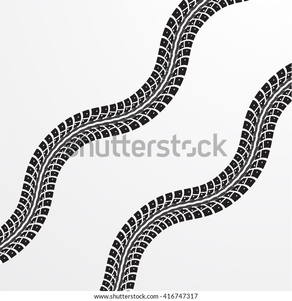 Tire tracks
