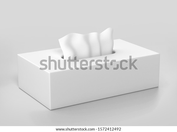 3d tissue box drawing