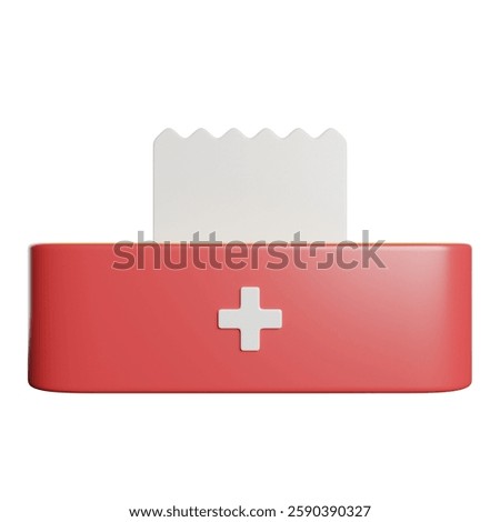 Tissue Box Napkin 3D Rendering Icon Illsutration
