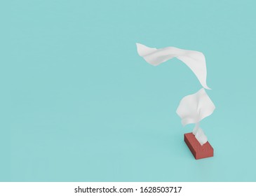 Tissue Leaf Or Paper And Water White Flying Render 3d Ep2