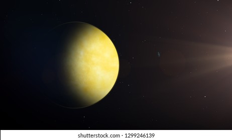 Titan Saturn Moon 3d Render