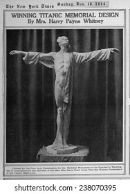 TITANIC: New York Times Article Featuring 'Winning Titanic Memorial Design By Mrs. Harry Payne Whitney.