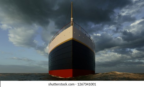 Titanic ship Computer generated 3D render