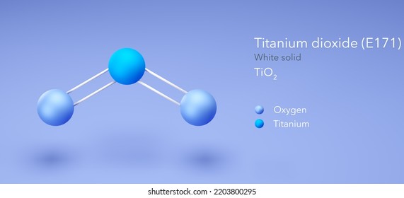 Titanium Dioxide Molecular Structures E171 Ball Stock Illustration ...