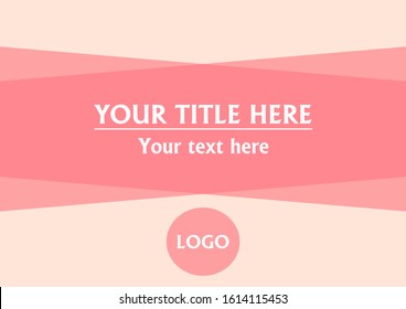 Title Page Background Geometry Shape with Strip Colorful Paper and Logo Space for Company Profile