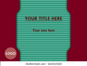 Title Page Background Geometry Shape with Strip Colorful Paper and Logo Space for Company Profile