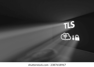 TLS rays volume light concept 3d illustration