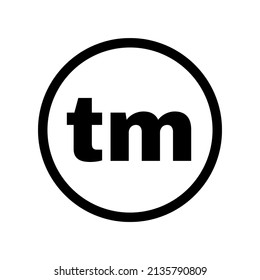 Tm Icon White Background Trademark Register Stock Illustration ...