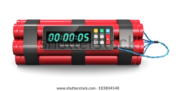 Tnt Time Bomb Explosive Digital Countdown Stock Illustration 183804548