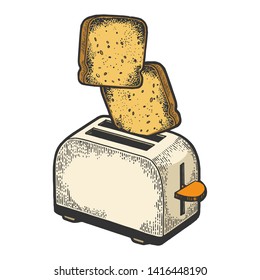 Toaster Flying Out Bread Toast Crouton Stock Illustration 1416448190 ...