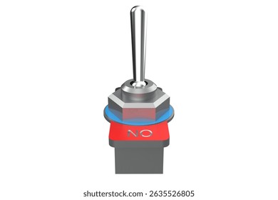 Toggle Switch ON OFF - 3D Power Down: Hi-Res Tech Control for UXUI, Digital Projects, App and Website Automation. Modern Illustration - Switch OFF! Power Icon - Control Your Digital Life!