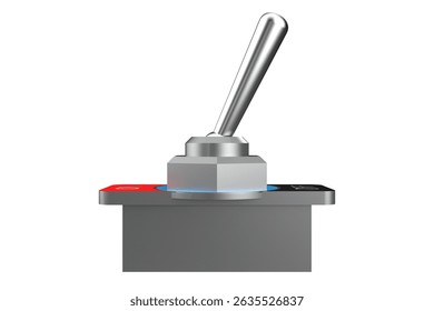Toggle Switch ON OFF - 3D Power Down: Hi-Res Tech Control for UXUI, Digital Projects, App and Website Automation. Modern Illustration - Switch OFF! Power Icon - Control Your Digital Life!