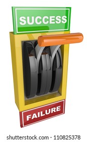 toggle switch with plate reading Success and Failure